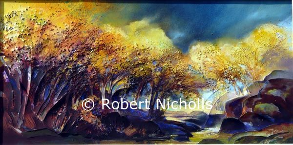 October Gold: watercolour painting by Robert Nicholls